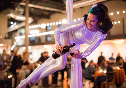 casino night aerialist in San Francisco