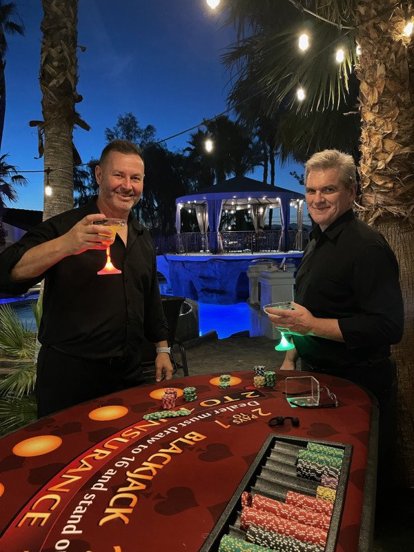 Blackjack Table at a Casino Party